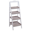 Inart Skala Rafiera Xulini Lefki Bez 37X35X97 3-50-913-0004