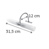 INLIGHT APLIKA MPANIOu GALINI METALLIKI NIKEL MAT 2 x G9 31.5cm 1046
