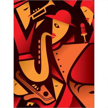 Ρόλερ με Ψηφιακή Εκτύπωση Abstract 'Jazz' A1112
