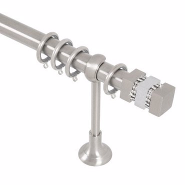 Κουρτινόξυλο φ25 Inox m.Lego Strass