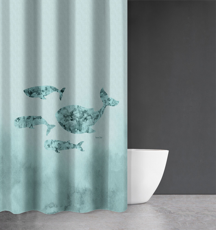 KOuRTINA MPANIOu 180X200 SAINT CLAIR SEA WATER DES 623