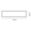 InLight LED Panel 48watt Parallilogammo 4000K Fusiko Lefko 120x30cm (2.50.01.2)