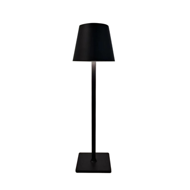 InLight Επιτραπέζιο Επαναφορτιζόμενο Φωτιστικό LED 3000K Μεταλλικό Μαύρο Φ10x37cm (3056-Black)