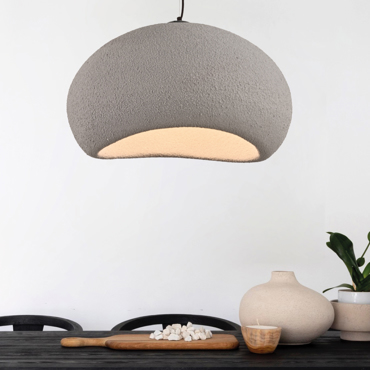 InLight Κρεμαστό Φωτιστικό Οροφής από Fiberglass Γκρι Μονόφωτο E27 Φ40cm (4053-C)