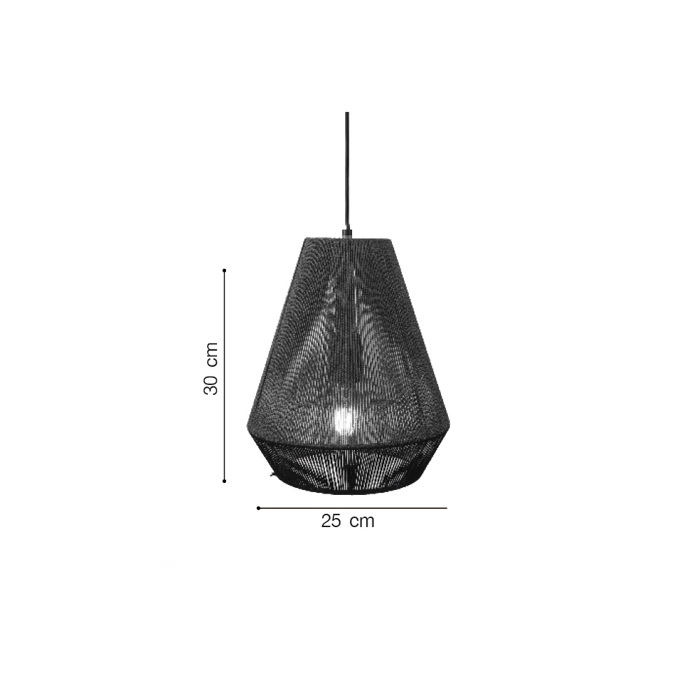 Inlight Kremasto Fotistiko me Kapelo apo Ina 1xE27 F25x30cm (4057-C)