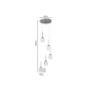 Inlight Kremasto Fotistiko LED 5x10W 3000K apo Xrusafi Metallo kai Akruliko F30x200cm (4077-5-Golden)