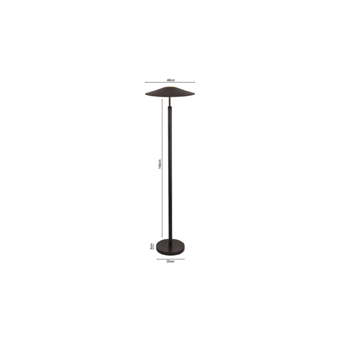Inlight Epidapedio Fotistiko LED 3000K se Mavro Xroma apo Metallo 48x142cm (45033-Black)