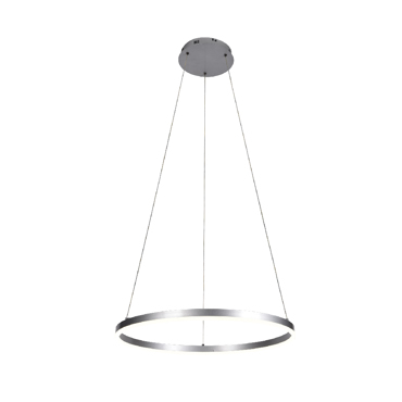 Inlight Κρεμαστό Φωτιστικό LED 36W 3CCT (by switch on base) Φ80cm (6095-AB-Silver)