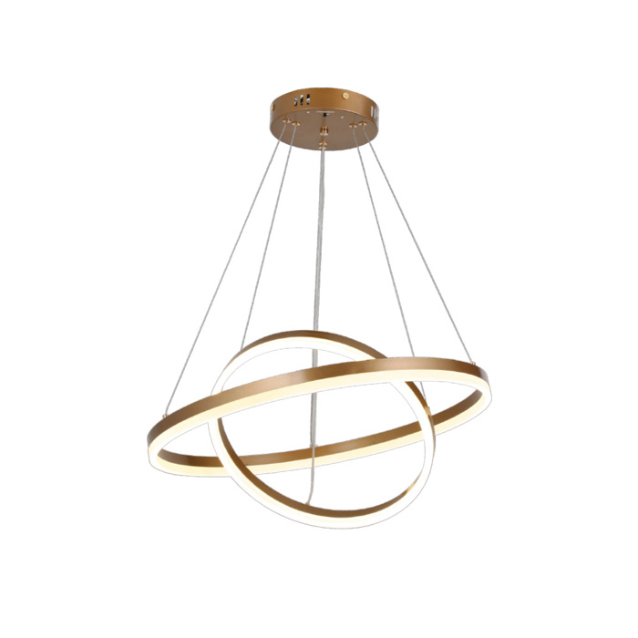 Inlight Kremasto Fotistiko LED 58W 3CCT Alouminiou Xruso 60cm 6095-B-Golden