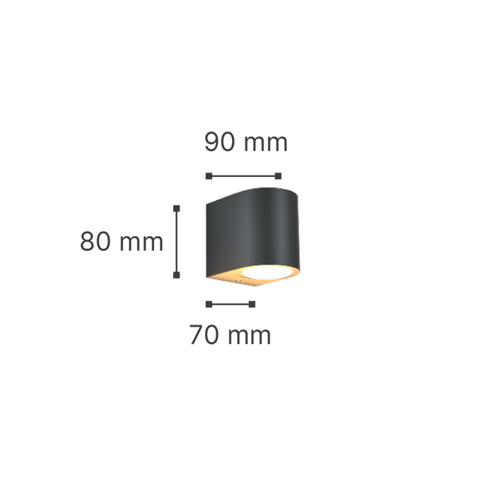 ItLighting Aplika Exoterikou Xorou 'Powell' 1xGU10 Lefki 9x8cm 80200224