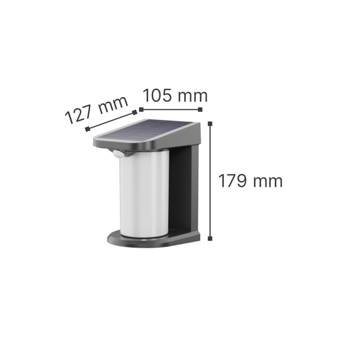 InLight Fotistiko Toixou Exoterikou Xorou LED 1.5W 3000K/6000K Mavro (80204210S)