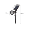 it-Lighting Fotistiko Edafous Amistad LED 2W RGB Exoterikou Xorou Solar Mavro (80204910S)
