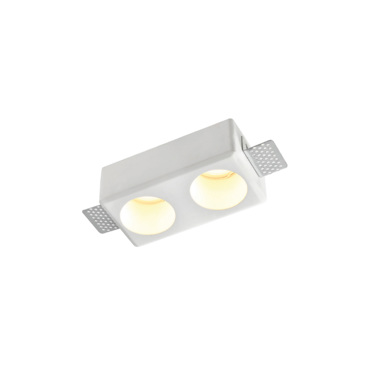 Inlight Χωνευτό Τετράγωνο Σποτ από Γύψο 2xGU10 15x8x5cm (Χ0012-WH)