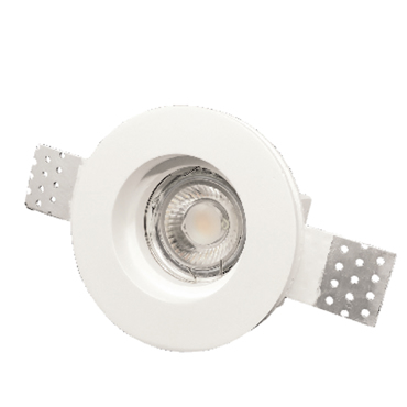 InLight Χωνευτό σποτ λευκό από γύψο 1XGU10 Φ10cm (Χ0006)