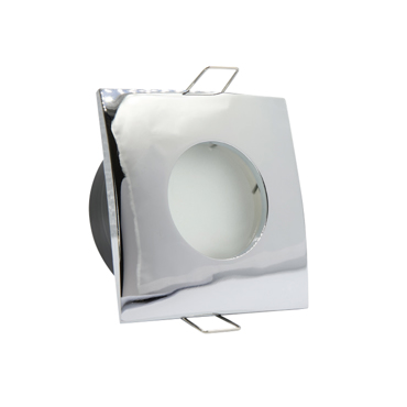 InLight Χωνευτό σποτ από χρώμιο μέταλλο 1XGU10 IP44 Φ8cm (Χ0009-CH)