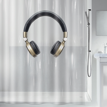 Dimitracas Κουρτίνα Μπάνιου 180x200cm HEADPHONE Πολύχρωμη 00808.001