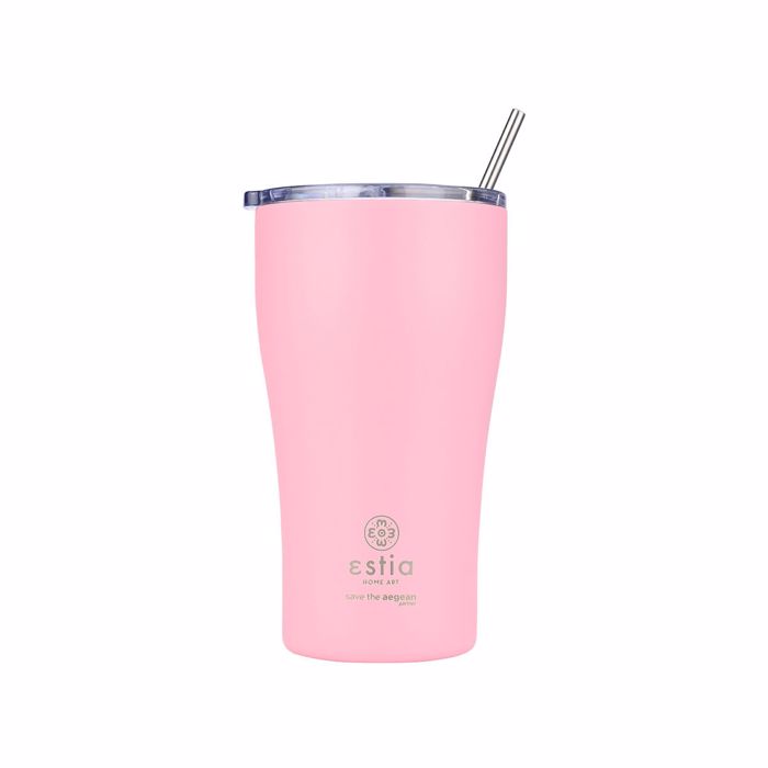 Estia Thermos Coffee Mug SAVE THE AEGEAN 500ml Blossom Rose 01-23157