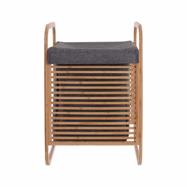 Estia Καλάθι Απλύτων Bamboo με Θήκη Πολυεστέρα 40X35X60.5cm 02-13042