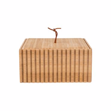 Estia Κουτί Αποθήκευσης Και Οργάνωσης Μπάνιου Bamboo Essentials 15X15X7cm 02-13103