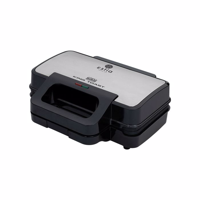 Estia Tostiera KING TOAST 2 Theseon 900W me Bathies Apospomenes Antikollitikes Plakes 06-12359