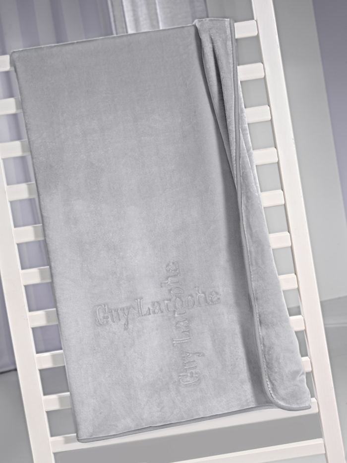 Guy Laroche Beloute Bebe Kouberta Logo Silver 110x140cm