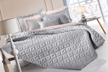 Guy Laroche Σετ Κουβερλί King Size Fiera Silver 240x250cm με Δύο Διακοσμητικές Μαξιλαροθήκες 50x70cm