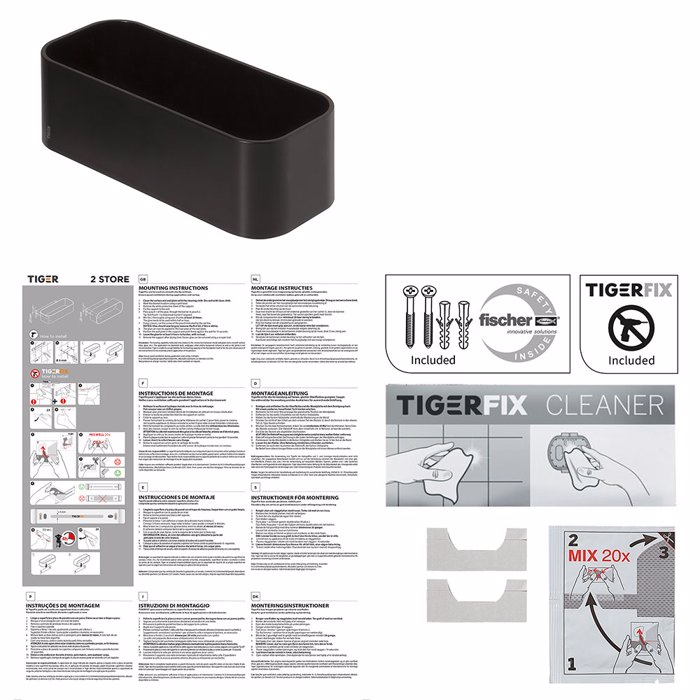 Tiger 2-Store Epitoixio Rafi 25 cm Black 1500010746
