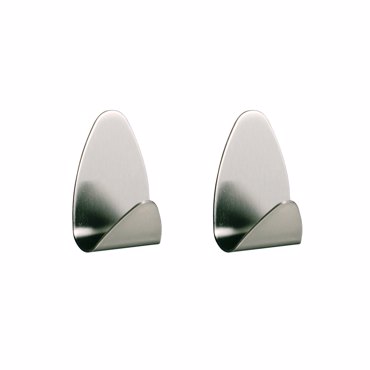 Tiger Oval Σετ των 2 Άγκιστρο Brushed stainless steel 164530941