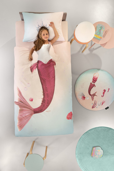 Saint Clair Σετ Παιδική Παπλωματοθήκη & μαξιλαροθήκη MERMAID Cotton 160x225