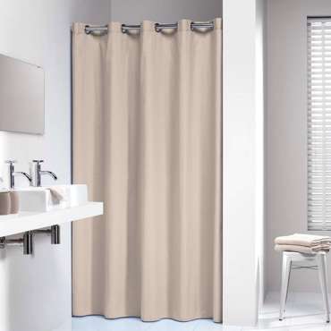Sealskin Coloris Κουρτίνα Μπάνιου Υφασμάτινη Ecru 180x200cm