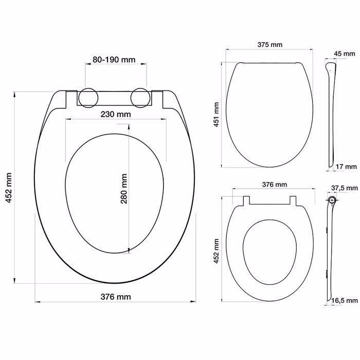 Tiger Ventura Kapaki Lekanis Duroplast Black 251490746