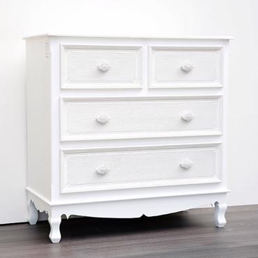 ESTHETI home Συρταριέρα Ξύλινη Λευκή με 4 Συρτάρια 80x40x82cm 750-25013