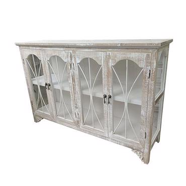 ESTHETI home Μπουφές Ξύλινος Λευκός με 4 Πορτάκια 121x32x78cm 750-25019