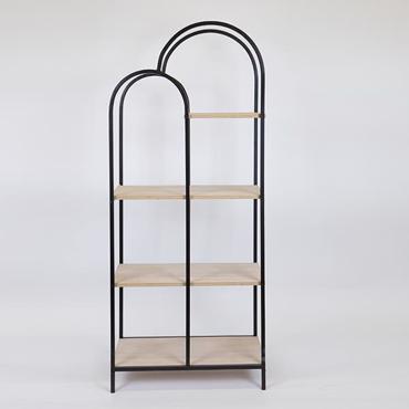 ESTHETI home Ραφιέρα Μεταλλική Μαύρη με 4 Ράφια 61x33.5x145cm 750-31518