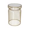 ESTHETI home Trapezaki Boithitiko Metalliko Xruso me Gyalini Epifaneia F35x51cm 750-39513