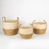 ESTHETI home Set ton 3 Kalathi Psathino Ekrou/Kafe/Mavro 25x18x20cm/30x23x24cm/33x28x29cm 752-32010