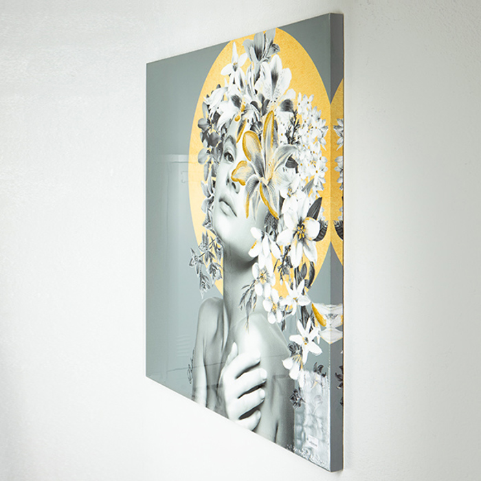 ESTHETI home Pinakas se Kamba Gynaika me Louloudia 100x3.5x100cm 755-12018