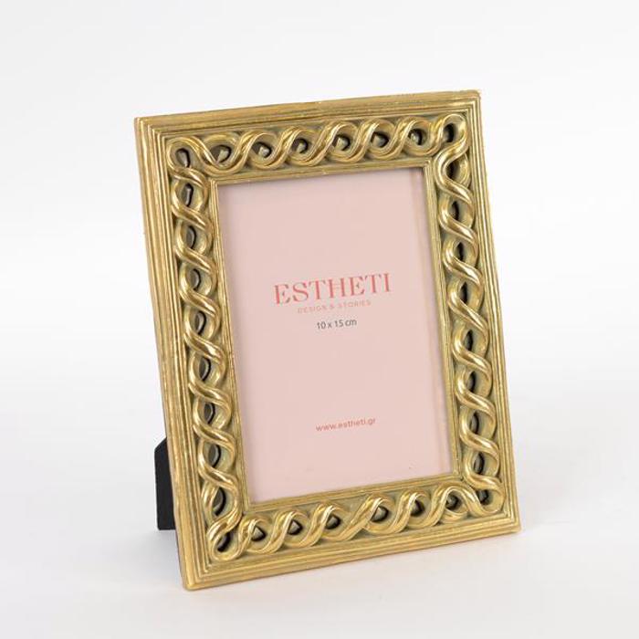 ESTHETI home Korniza Resin me Xrusi Alusida (10x15cm) 16.9x2x22cm 756-12064