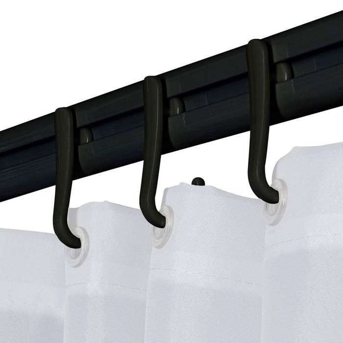 Sealskin Easy roll hooks 12 pcs black krikoi kourtinas baniou
