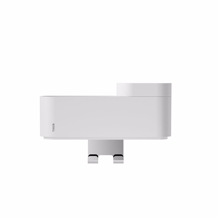 Tiger 2-Store Epitoixio Rafi me Thikes kai Kremastres 25 cm White 800375