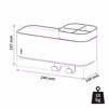 Tiger 2-Store Epitoixio Rafi me Thikes kai Kremastres 25 cm White 800375