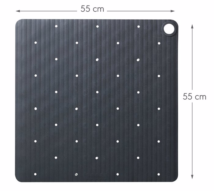 Sealskin Ribb Antiolisthitiko Pataki 55x55cm Anthracite with Black Hook 800621