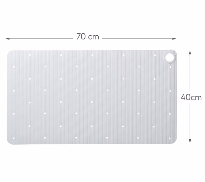 Sealskin Ribb Antiolisthitiko Pataki 40x70cm White with Black Hook 800623