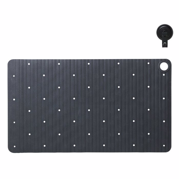 Sealskin Ribb Antiolisthitiko Pataki 40x70cm Anthracite with Black Hook 800624