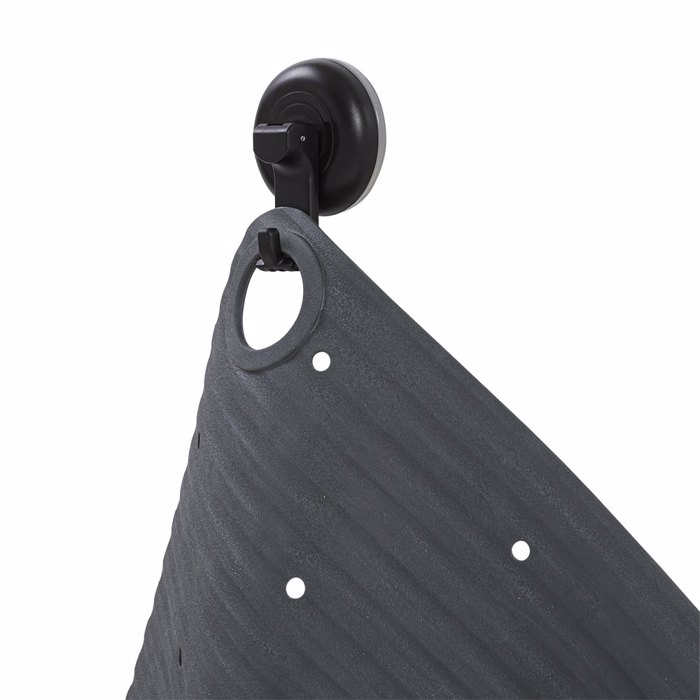 Sealskin Ribb Antiolisthitiko Pataki 40x70cm Anthracite with Black Hook 800624
