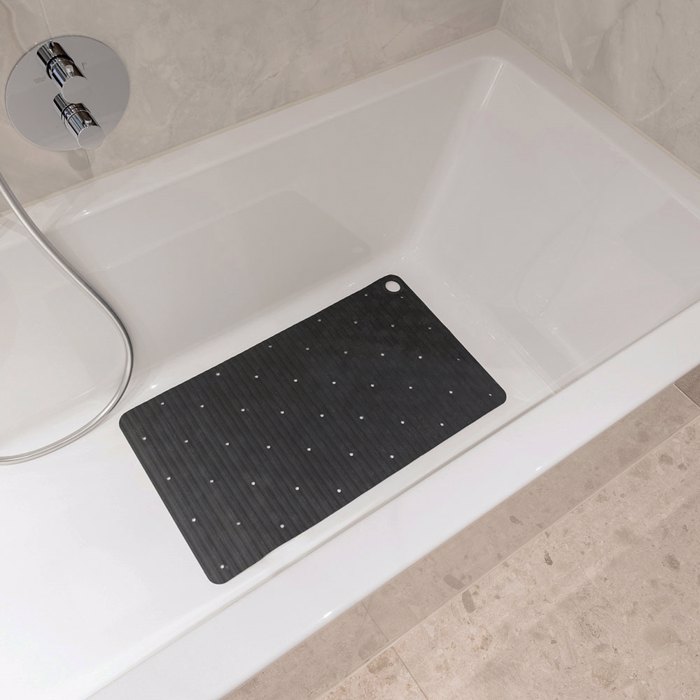 Sealskin Ribb Antiolisthitiko Pataki 40x70cm Anthracite with Black Hook 800624
