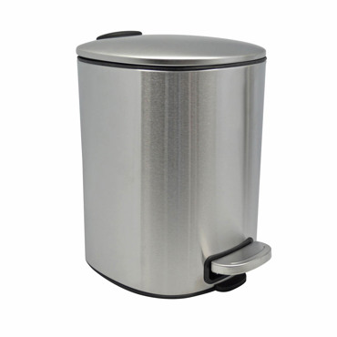 Ankor Καλάθι Μπάνιου 5Lt Inox Ματ Τετράγωνο Soft Close 25.2x20x27cm (824724)