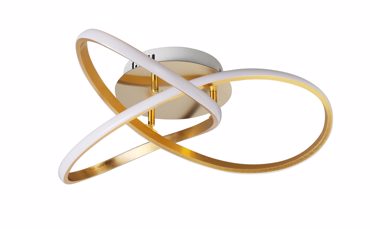 ArLight CCC 694 GD Πλαφονιέρα Χρυσή LED Φυσικό Λευκό Φ55x20cm 0064174