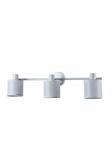 ArLight WLC 5216-3 WH Σποτ Ράγα Τρίφωτη Μεταλλική Λευκή με Λευκά Υφασμάτινα Καπέλα Ε14 58x15x15cm 0064190
