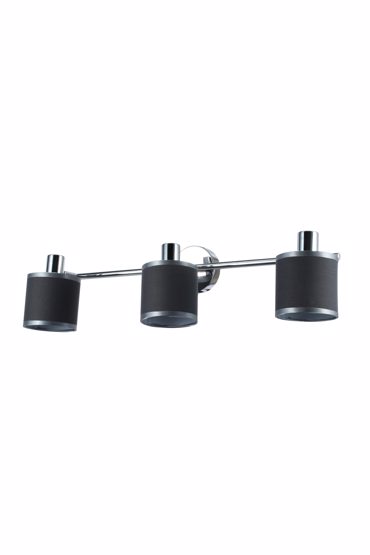 ArLight WLC 5216-3 SL Σποτ Ράγα Τρίφωτη Νίκελ με Γκρι Υφασμάτινα Καπέλα Ε14 58x15x15cm 0064195